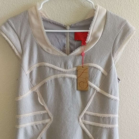 New Zac Posen Natural Wool Felt Dress size 10 - Picture 5 of 7